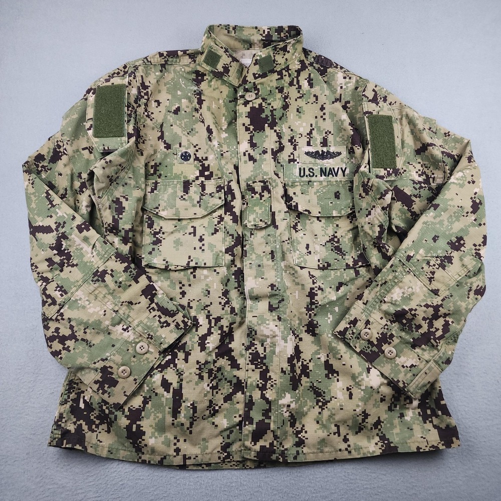 U.S Navy Blouse Large Reg Working Uniform Type III NWU Seals Military Camo Top